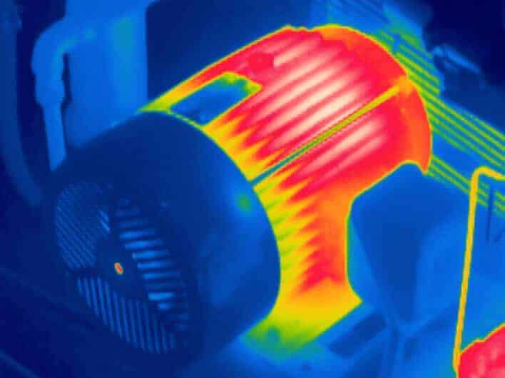 Termografia em componentes mecânicos rotativos